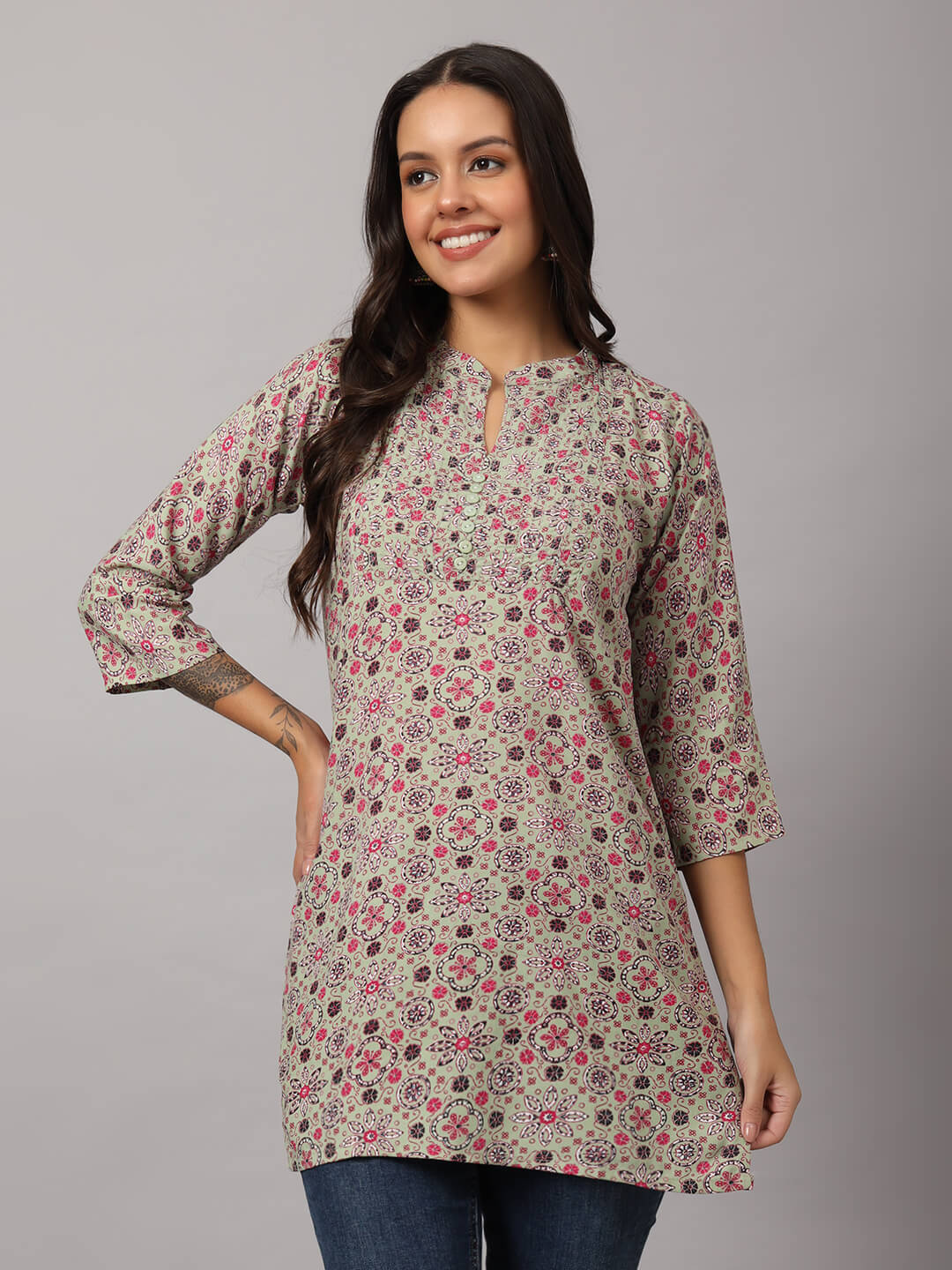 Printed Cotton Ethnic Tunic