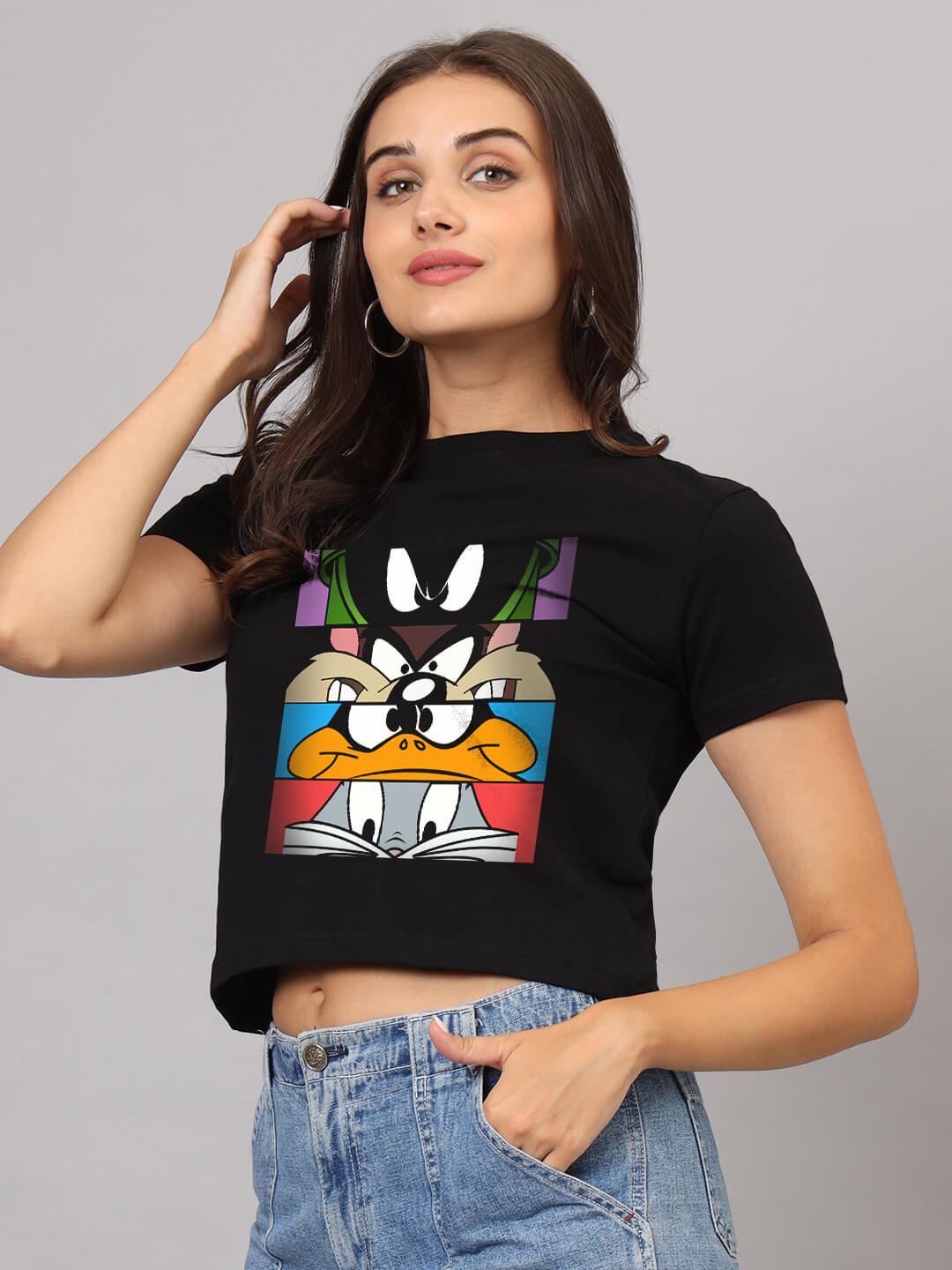 Looney Tunes - Crop Top | Black