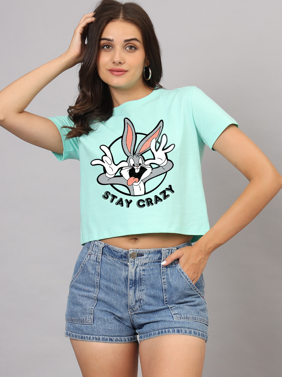 Stay Crazy - Crop Top | Mint